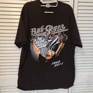 Xl Bob Seger & The Silver Bullet Band Black T-Shirt 2011 Tour